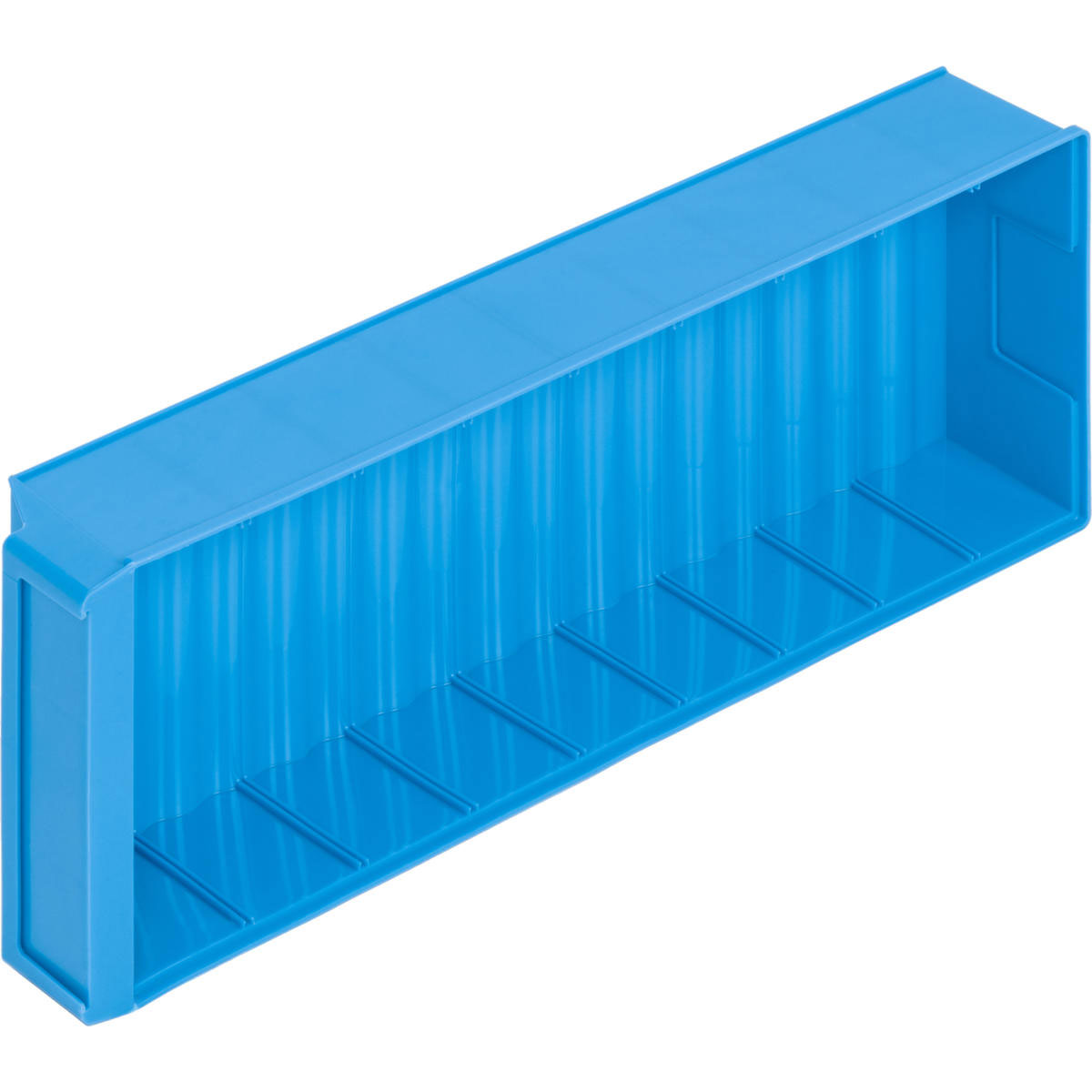 LB5020-500x183x81_Blau_3 Regallagerbox 500 mm lang mit Einschubmöglichkeit für Trenneinsätze