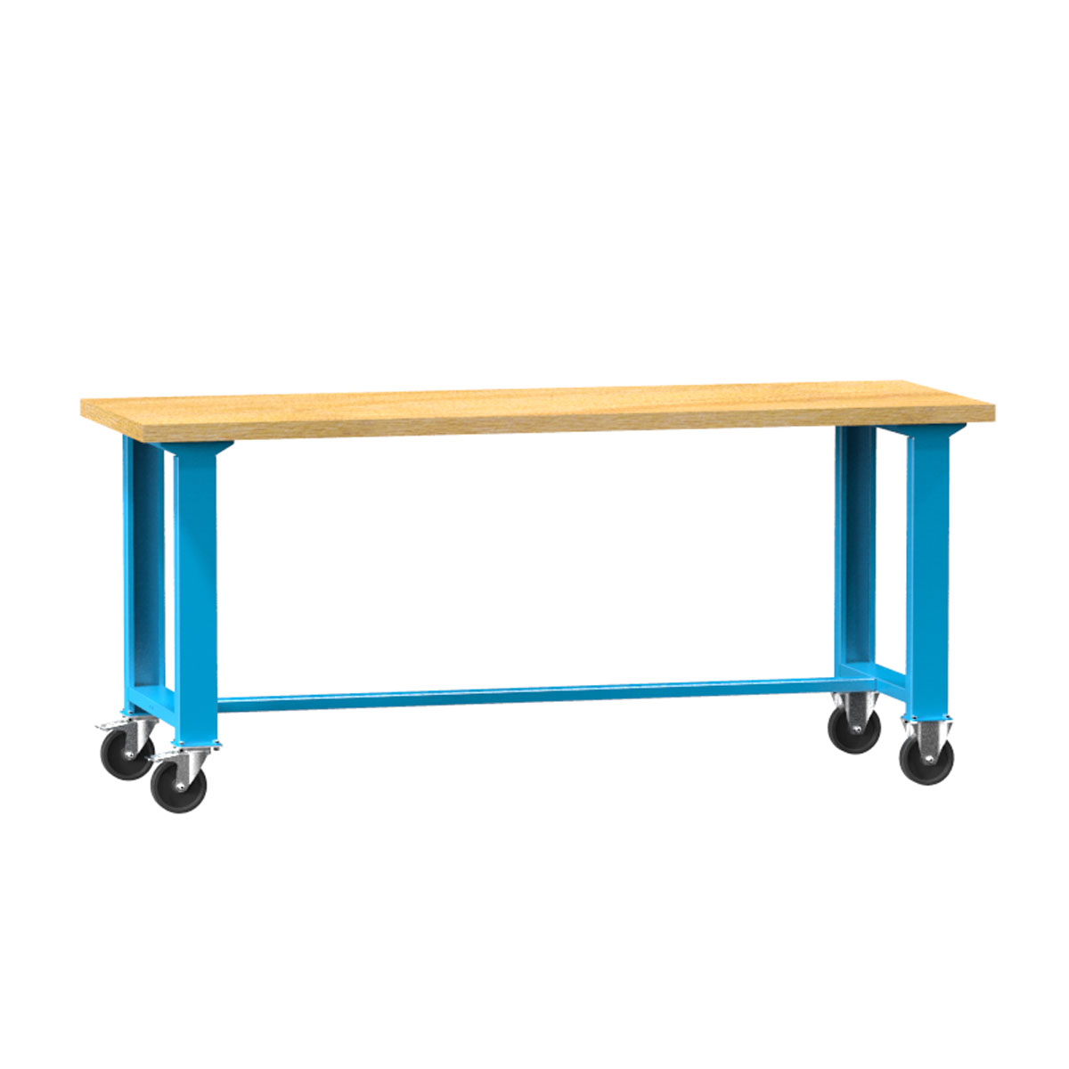 Mobile-Werkbank-CM1715M-1-RAL-5012 Mobile Werkbank mit 150x70 cm RAL 5012 mit Multiplexplatte