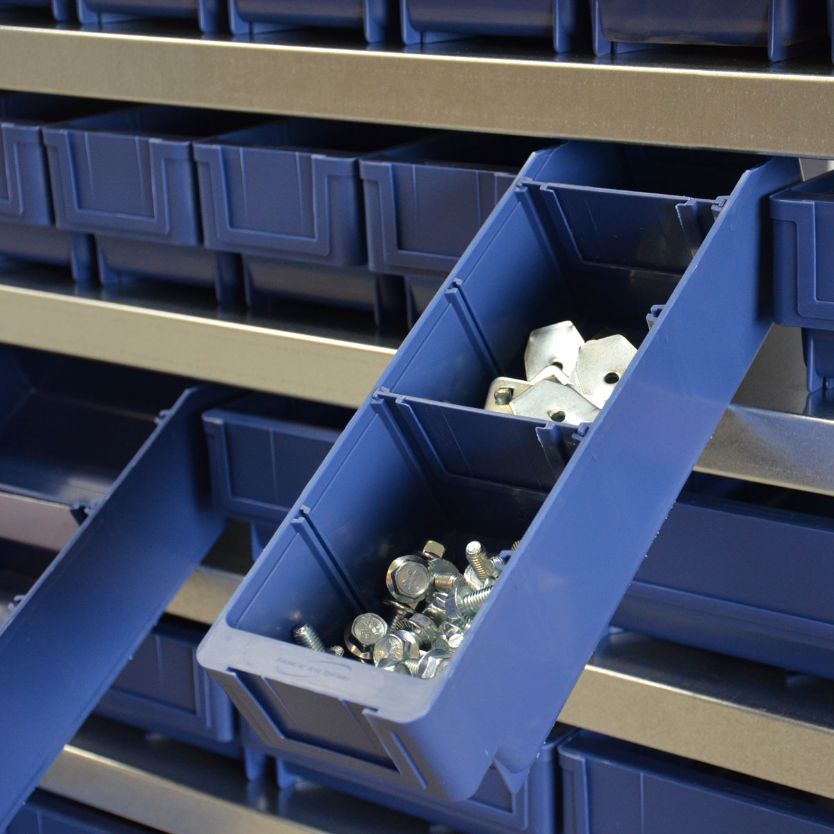 Regallade-Auszugssperre Regallade 9113, 400x230x100 mm, blau