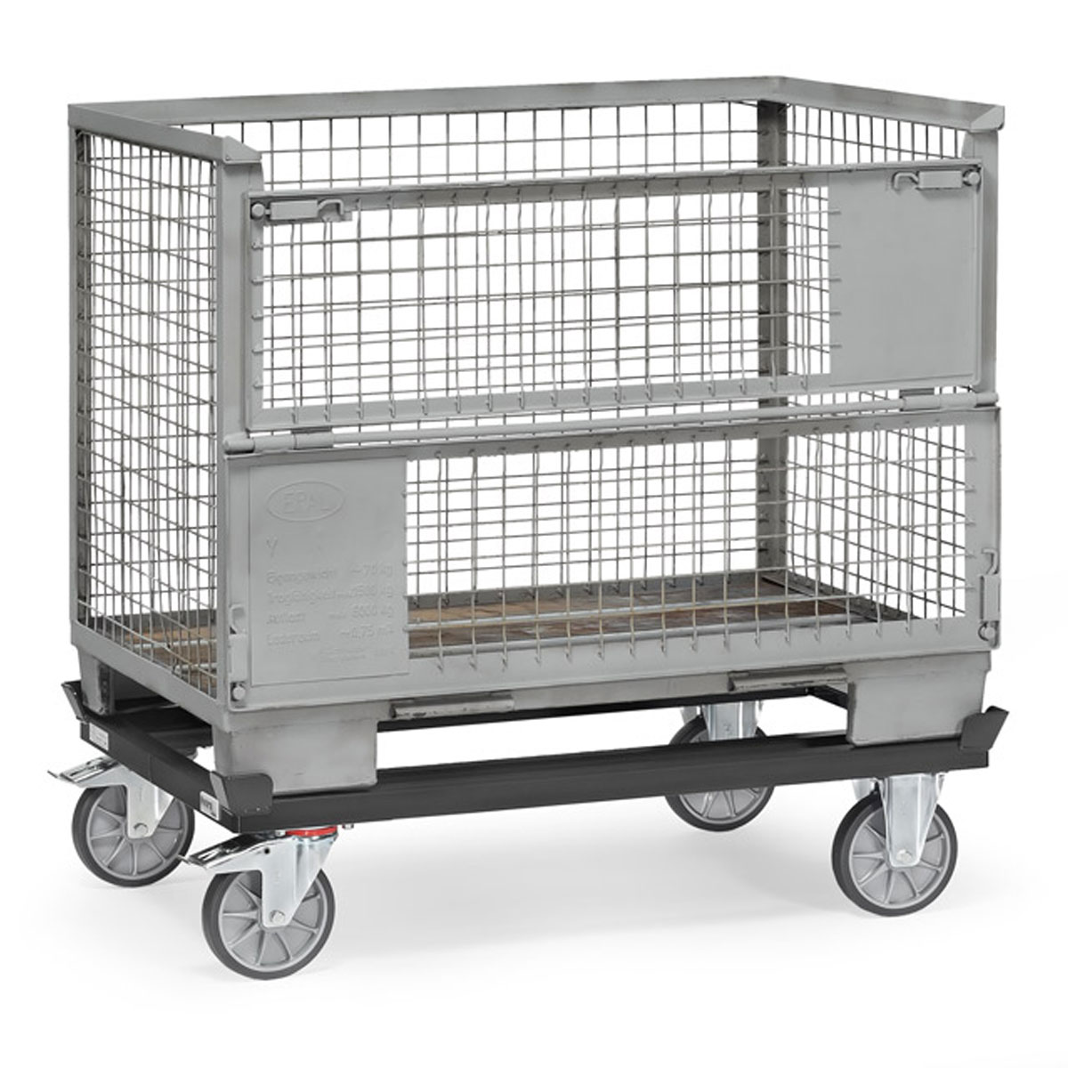 Palettenfahrgestell-22801_7016-Gitterbox Fahrgestell für Gitterboxen