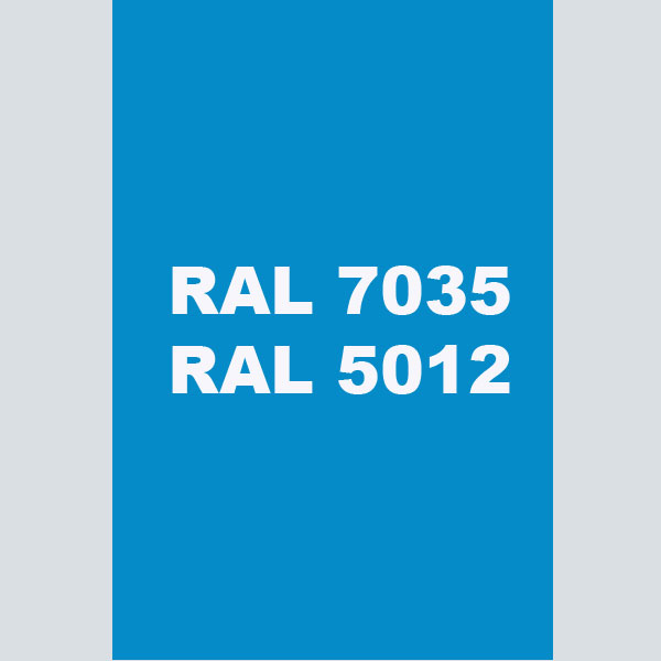 Gehäuse RAL 7035, Fronten RAL 7035