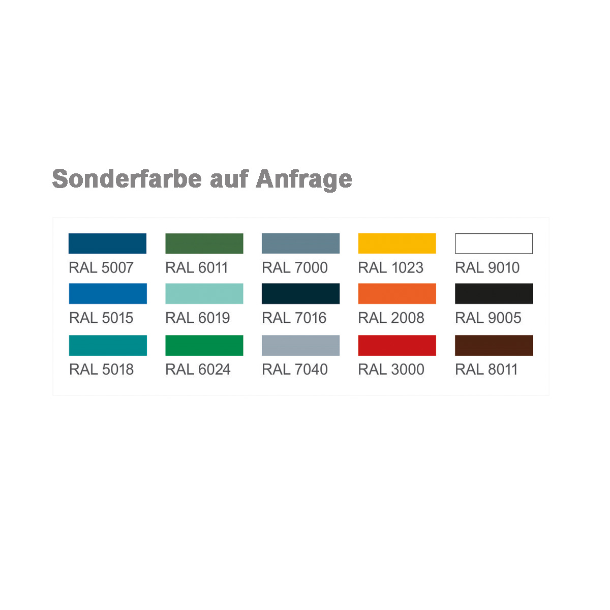 Sonderfarbe auf Anfrage möglich, bitte wenden Sie sich an unseren Kundendienst