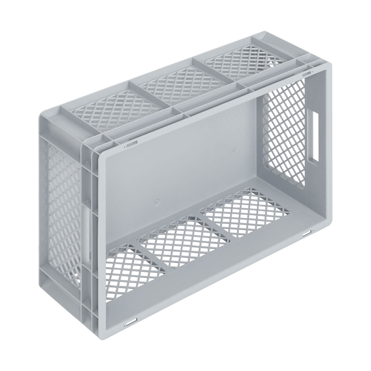 NB50V2_600x400x236_03_w Newbox 50, v2 600x400x236 mm, Boden glatt, Seitenwände durchbrochen