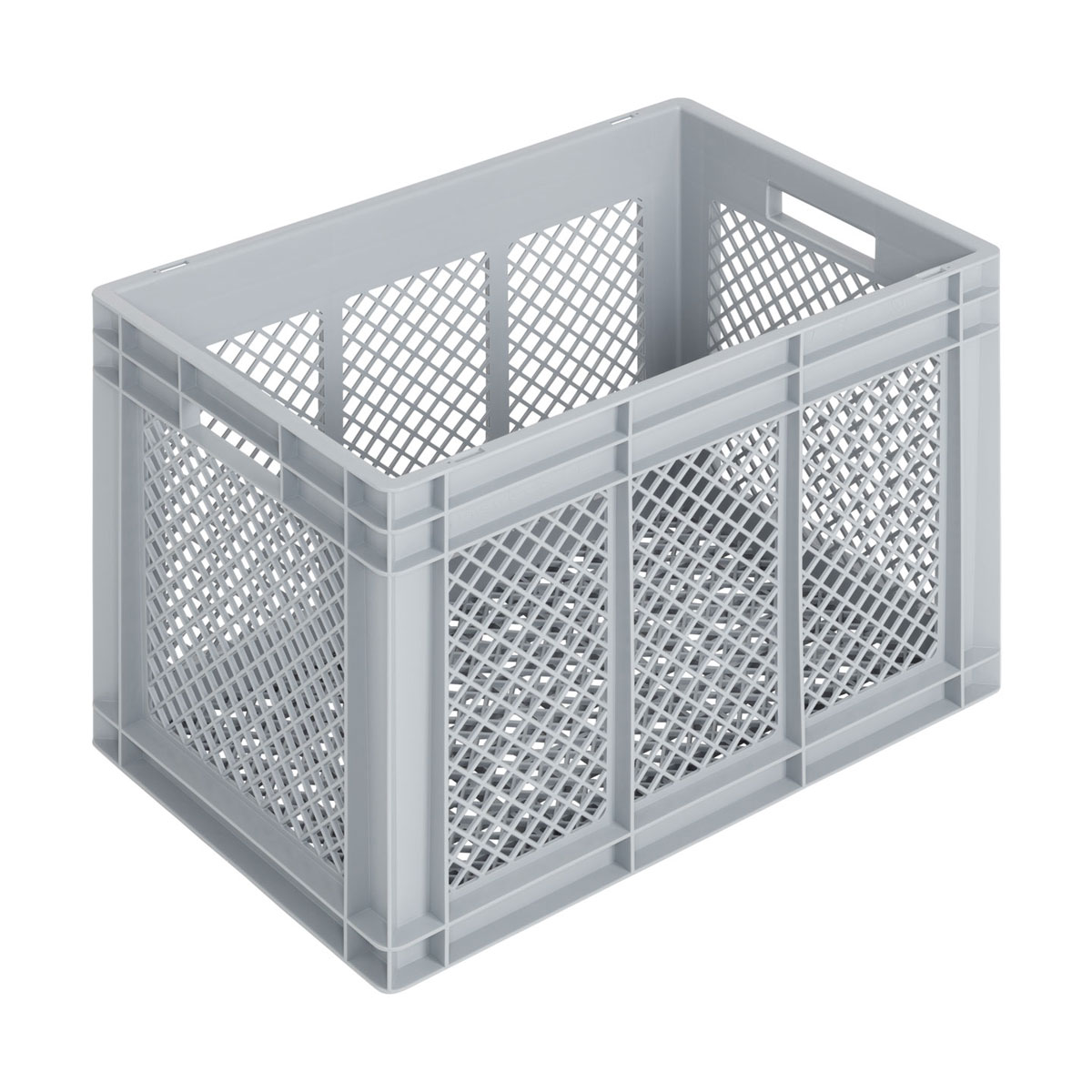 NB80V3_600x400x420_01_w Newbox 80, v3, 600x400x420 mm, grau, Boden und Wände durchbrochen