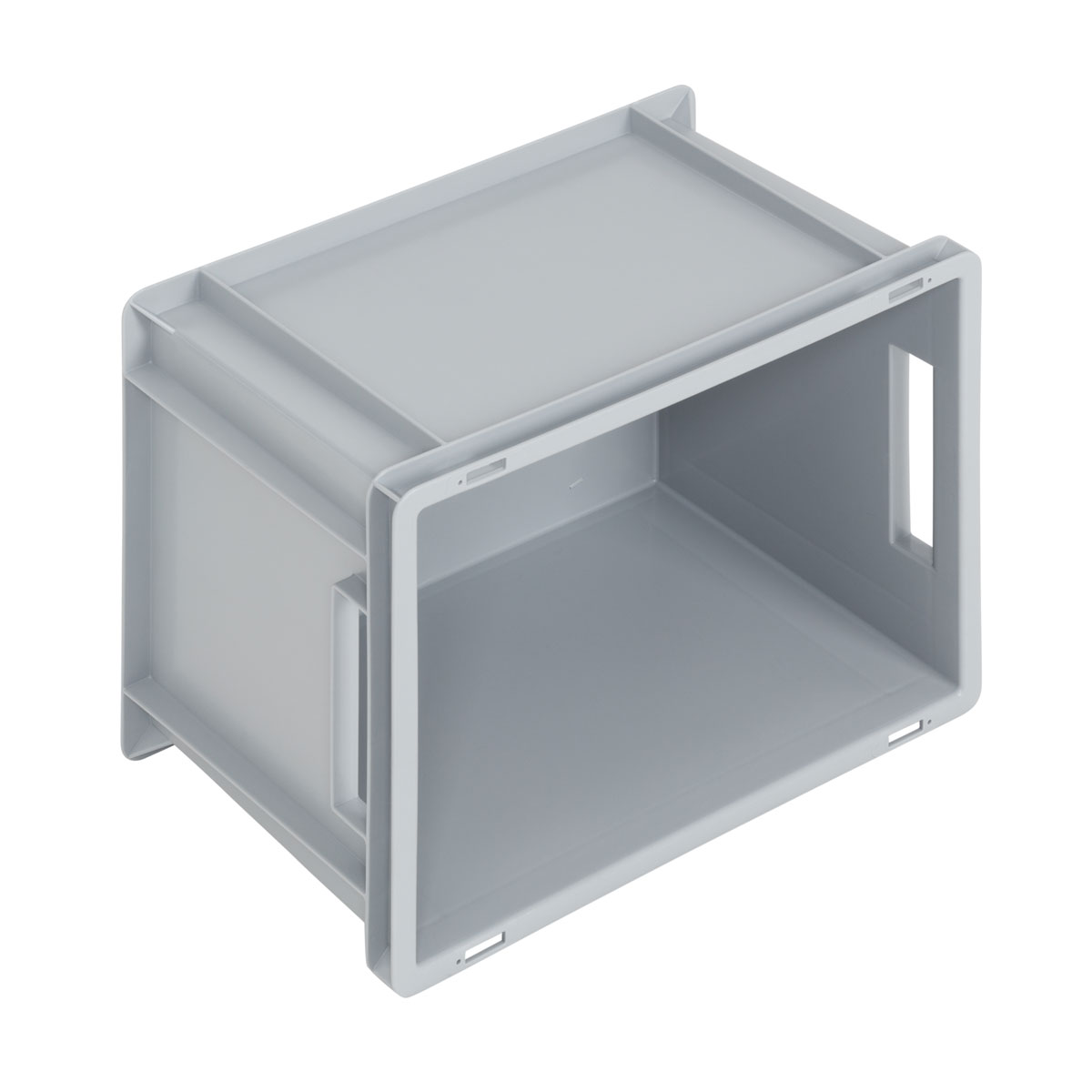 NB25V1_139125210118_400x300x270_03_w Stapelbehälter Newbox 25 v1, Boden und Seitenwände glatt, geschlossen