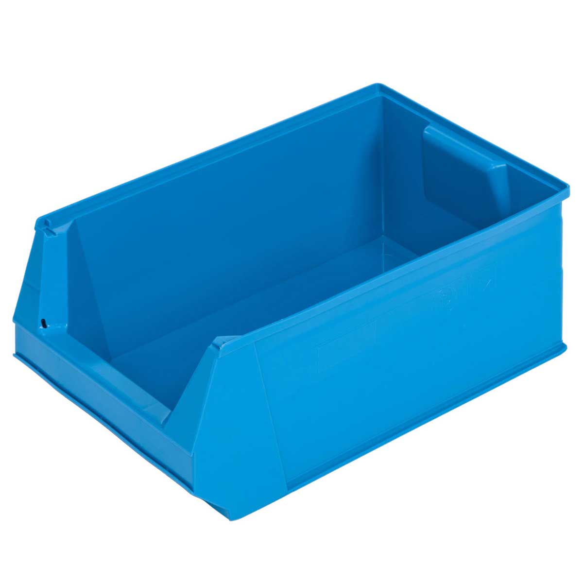 SB-2-Blau-500x310x200mm_1 Systembox 2 mit Etikettenfeld und praktischer Griffmulde