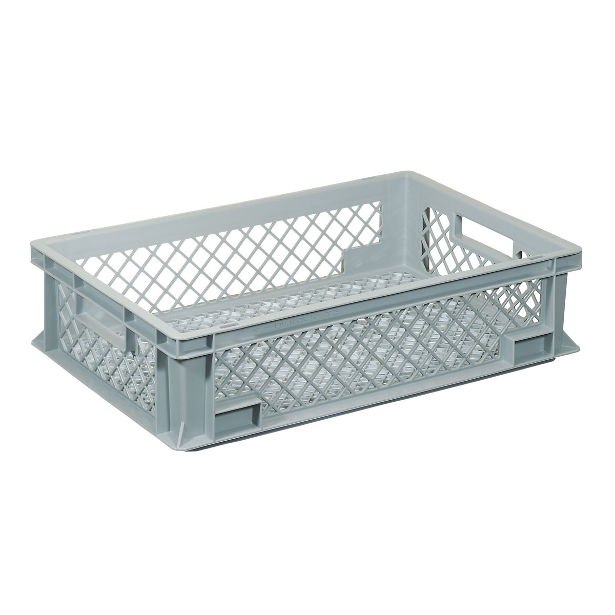 Newbox-NB_33_V3-grau_w5919888fc5162 Newbox 33, v2 600x400x150 mm, Boden glatt, Seitenwände durchbrochen