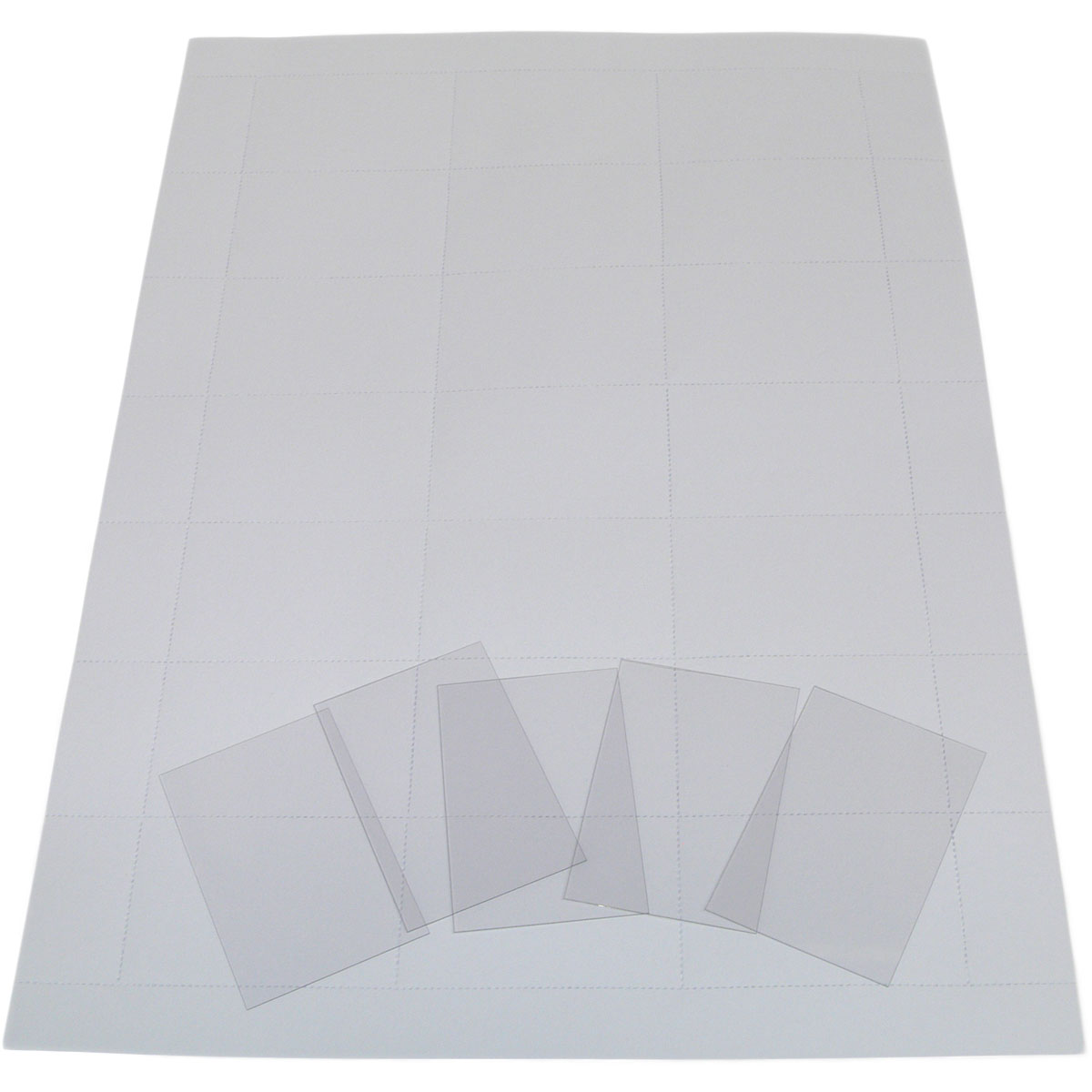 Etiketten_91_w Etiketten Regallade Serie 91, 230 mm, 100 Stück A4, weiß, perforiert, PVC Schutzstreifen
