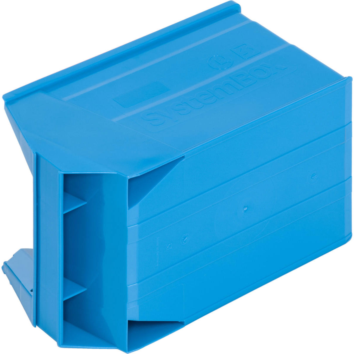 SB-3-Blau-350x210x200mm_2 Systembox 3 mit praktischer Griffmulde