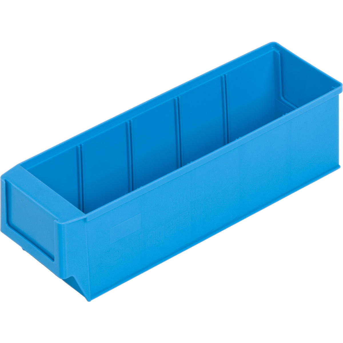 LB3010-300x91x81_Blau_ Regallagerbox mit Etikettenfeld und optionalen Trenneinsätzen