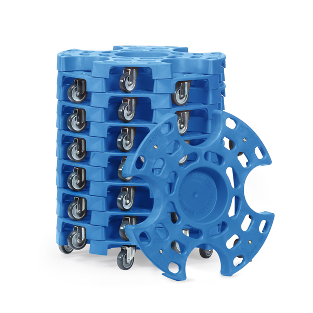 T84546_Transportroller-Stapel_Detail_w Reifenroller für Transport und Lagerung von Reifen mit praktischer Kleinteilemulde