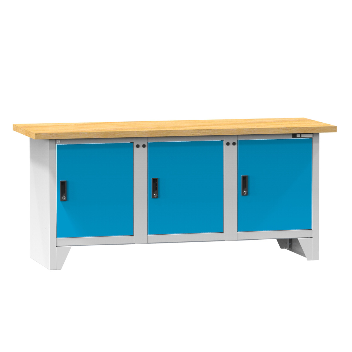 Kompaktwerkbank mit 3 Türen, Multiplexplatte