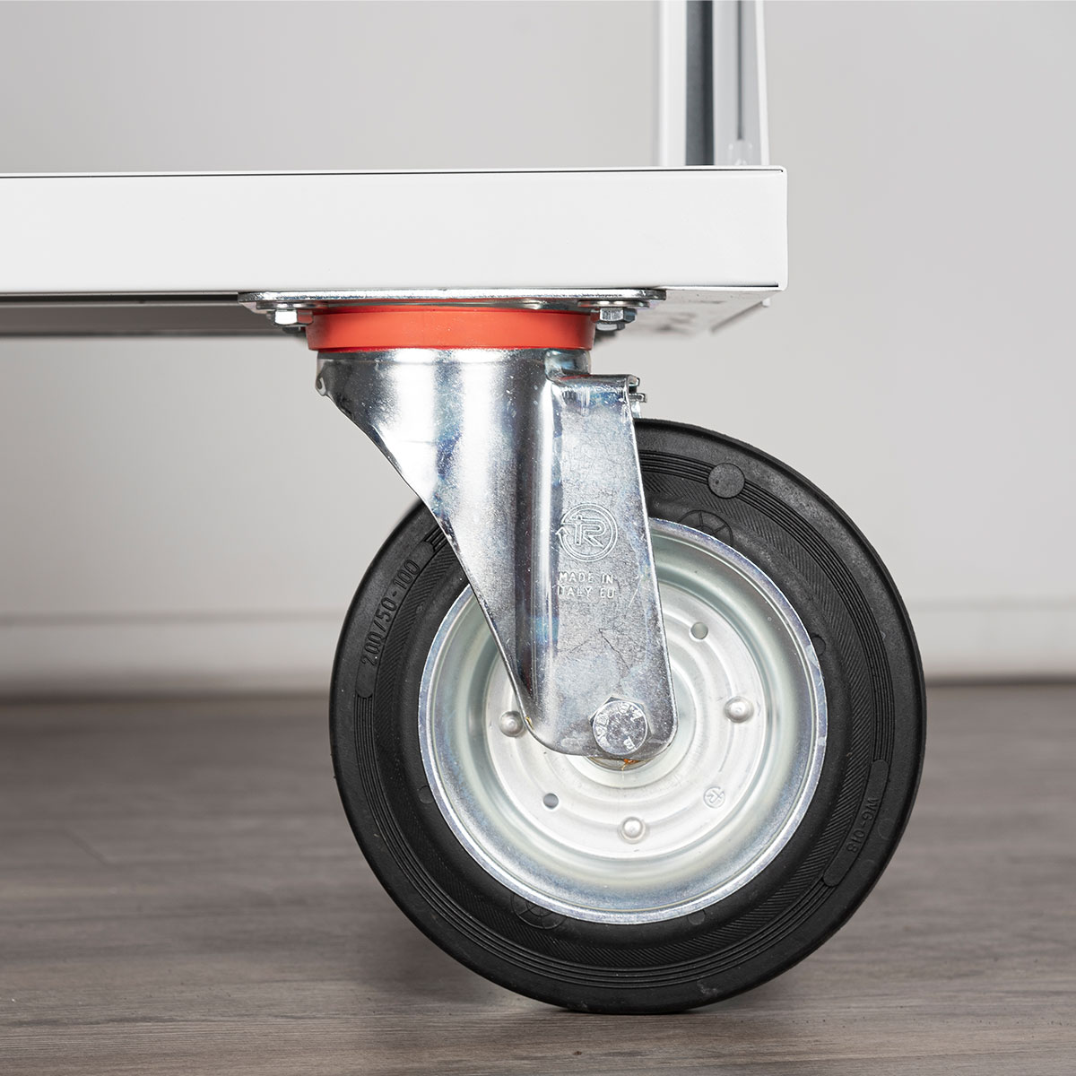 Transportwagen-Rollen 2 Bock und 2 Lenkrollen (mit Feststellern), ø125 mm